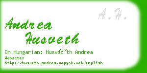 andrea husveth business card